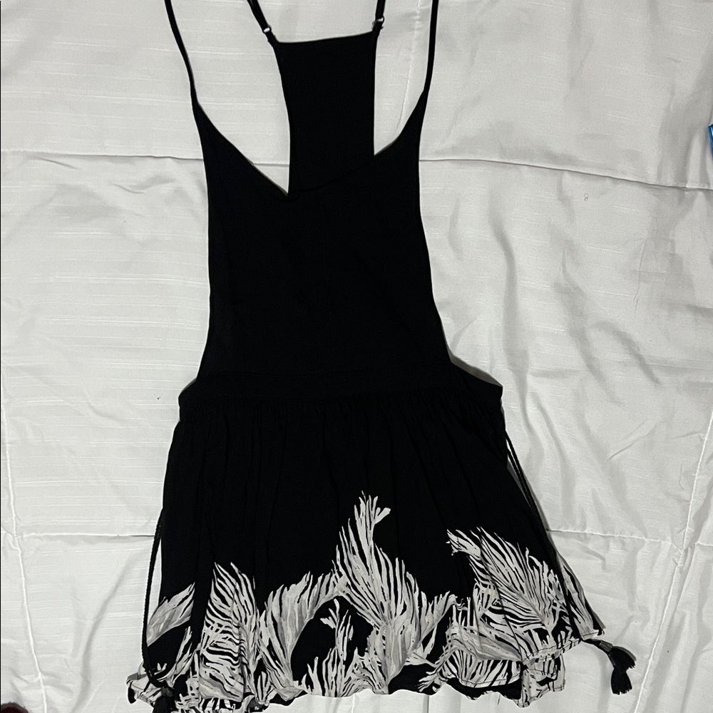 Free People Black and White Mini Dress